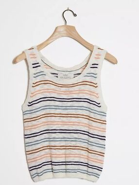 TROVATA Multi Stripe Quinn Knit Tank Top
